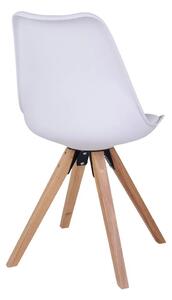 Scaun dining Bergen, Alb, 55x48x86 cm
