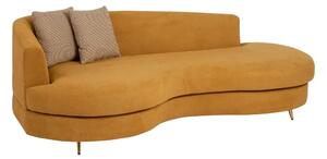 Canapea galbena din textil si metal 225 cm Arizona