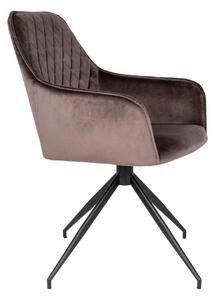 Scaun de dining rotativ Harbo, Maro, 62x56x89 cm, Catifea