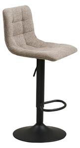 Scaun de bar tapitat Middelfart, Gri deschis, 45x43x88/108 cm