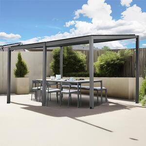 Pergolă bioclimatică cu acoperiș înclinat și lamele 3 x 4 M