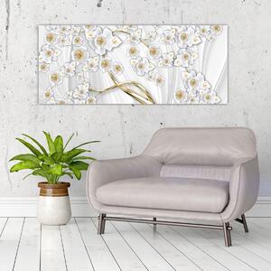 Tablou - Copac cu decor auriu (120x50 cm)