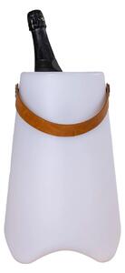 Racitor vin cu LED Bristol, Alb, 25x25x37.5 cm