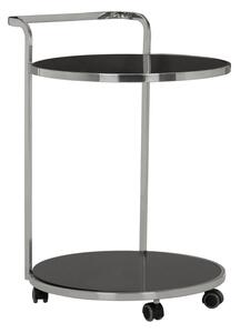 Măsuță de servire cu roți și blat din sticlă ø 50 cm Ackley – Premier Housewares