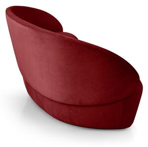 Canapea cu tapițerie din catifea EMKO Naïve, 162 cm, roșu