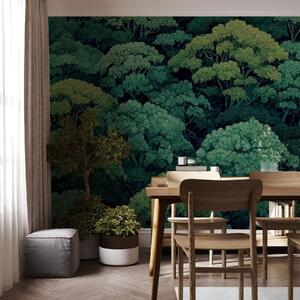 Tapet Copertine verzi din mozaic, Fototapet Natură, w05362 : Uwalls.ro