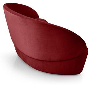 Canapea cu tapițerie din catifea EMKO Naïve, 214 cm, roșu