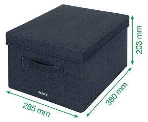 Cutii de depozitare gri-închis 2 buc. din material textil cu capac 28.5x38x20 cm – Leitz