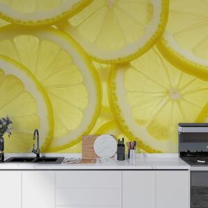 Tapet Textura feliei de lămâie, Fototapet alimente și băuturi, w05351 : Uwalls.ro