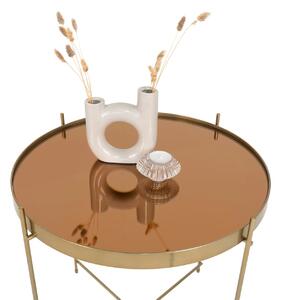 Masuta de cafea Venezia, Auriu, 48x48x48 cm