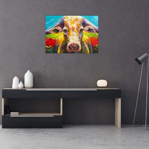 Tablou - Vacă pictată (70x50 cm)