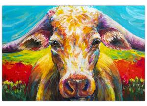 Tablou - Vacă pictată (90x60 cm)