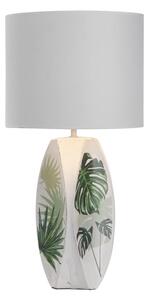 Veioză albă-verde cu abajur textil (înălțime 59 cm) Palma – Candellux Lighting