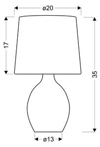 Veioză gri deschis cu abajur textil (înălțime 35 cm) Ambon – Candellux Lighting