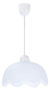 Lustră albă cu abajur din sticlă ø 25 cm Bratek – Candellux Lighting