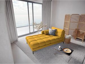 Șezlong divan cu cotieră pe partea stângă Cosmopolitan Design Bali, galben