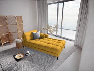Șezlong divan cu cotieră pe partea dreaptă Cosmopolitan Design Bali, galben