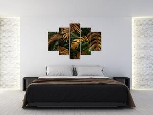 Tablou - Frunze aurii (150x105 cm)
