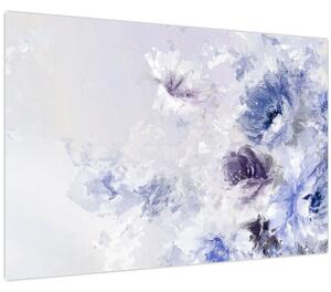 Tablou - Flori,pictură texturată (90x60 cm)