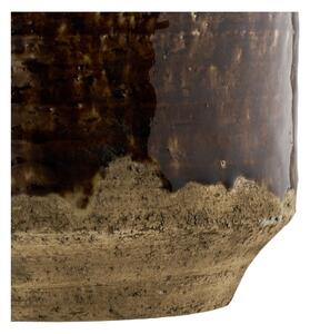 Ghiveci flori, Maro, 16.5x16.5x12.5 cm
