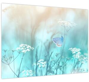 Tablou - Fluture în albastru (70x50 cm)