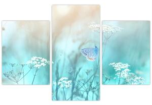 Tablou - Fluture în albastru (90x60 cm)