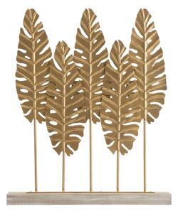 Statuetă decorativă Mauro Ferretti Long Leaf, auriu