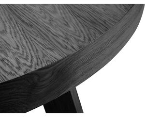 Masă extensibilă din lemn de stejar Windsor & Co Sofas Bodil, ø 130 cm, negru