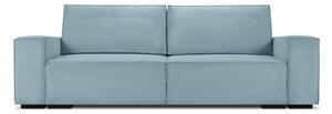 Canapea extensibilă din catifea Mazzini Sofas Azalea, albastru deschis