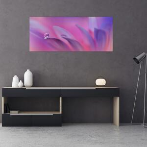 Tablou - Picătură pe floare (120x50 cm)