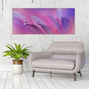 Tablou - Picătură pe floare (120x50 cm)