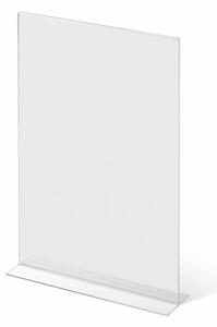 Suport vertical tip T din plexiglas, format A6, transparent