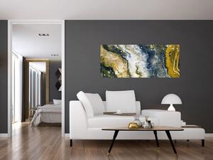 Tablou - Abstract auriu (120x50 cm)