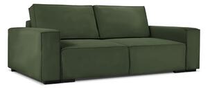 Canapea extensibilă din catifea Mazzini Sofas Azalea, verde