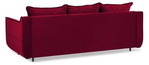 Canapea extensibilă din catifea Kooko Home Basso, roșu