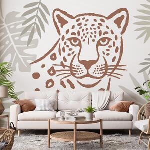 Tapet Leopardul printre frunze, Fototapet Animale, w05396v1 : Uwalls.ro