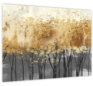 Tablou - Copaci aurii (70x50 cm)