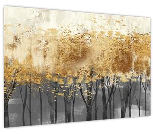 Tablou - Copaci aurii (90x60 cm)