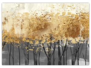 Tablou - Copaci aurii (70x50 cm)