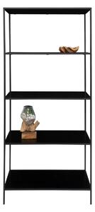 Etajera metalica inalta Vita, Negru, 36x80x170 cm