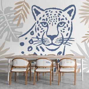 Tapet Leopardul printre frunze, Fototapet Animale, w05396v2 : Uwalls.ro