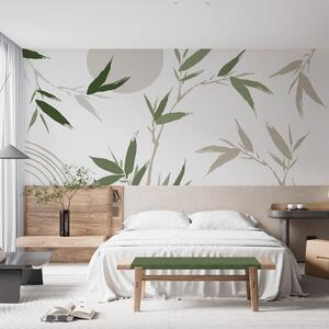 Tapet Ramură abstractă cu frunze, Imagini de fundal unice, w05398v1 : Uwalls.ro