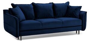 Canapea extensibilă din catifea Kooko Home Basso, albastru