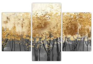 Tablou - Copaci aurii (90x60 cm)