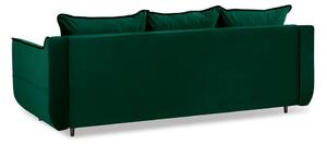 Canapea extensibilă din catifea Kooko Home Basso, verde