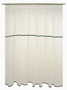 Perdea pirilty ivoire cu fir brodat, verde, 315x195 cm