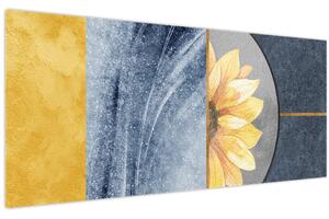 Tablou - Forme și flori (120x50 cm)