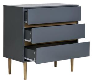 Comoda Bisley, Gri inchis, 40x80x80 cm