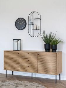 Ceas de perete Kensington, Negru, 4.5x35x35 cm