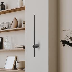 Milagro Lighting Aplică de perete LED Swing, înălțime 90 cm, CCT, metal, negru, Negru, Camera de zi / sufragerie, Metal, Modern